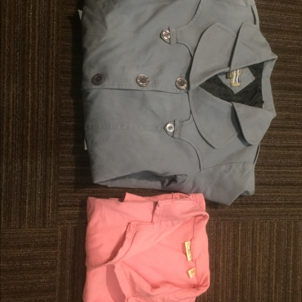 Trench coat and cotton blazer/top